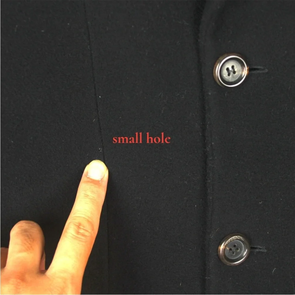 OUR LEGACY 1980-81 Black Cashmere Dinner Coat Mens 46 Black Wool Cashmere Blend - Picture 11 of 16